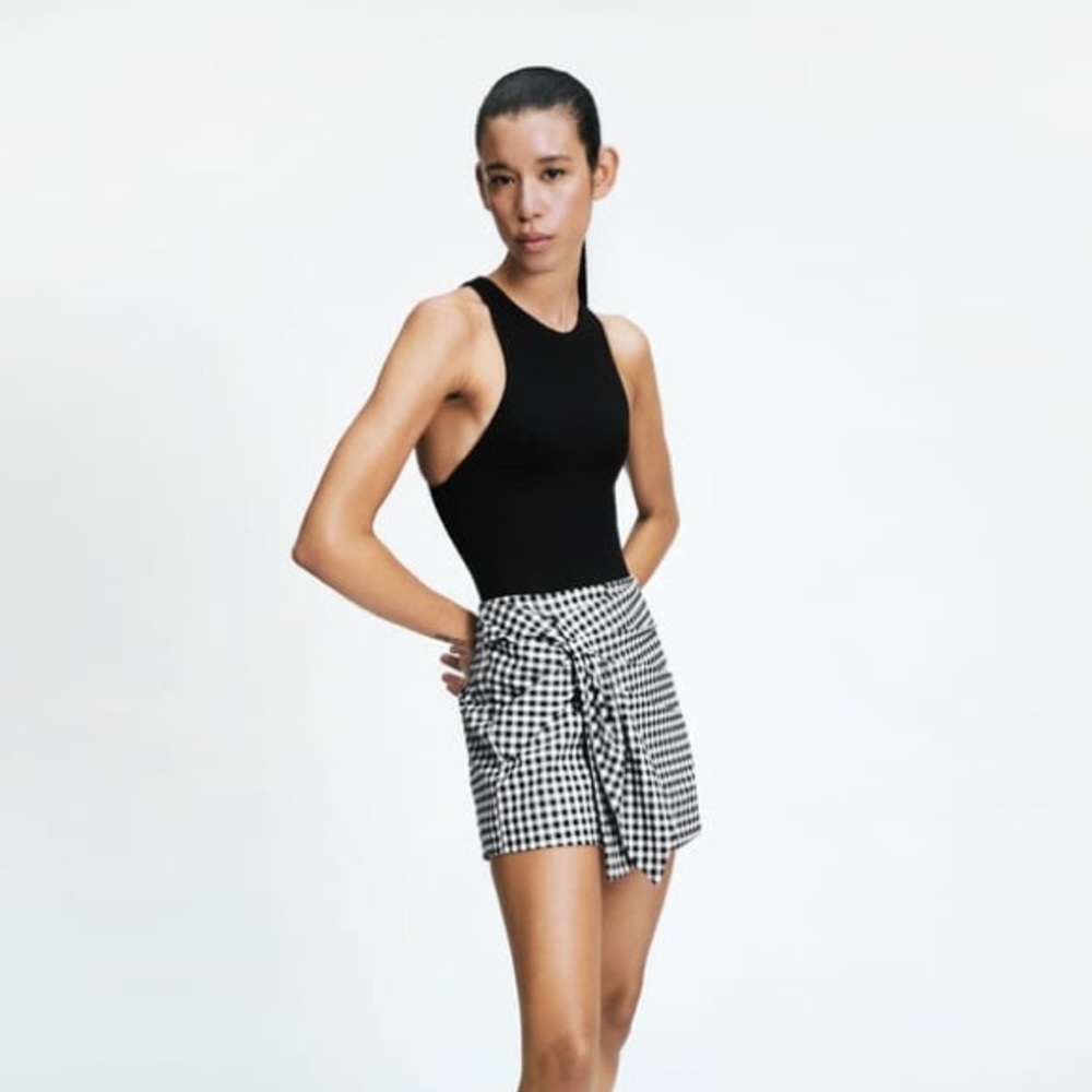 Zara Gingham Skort
